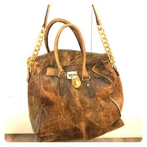 michael kors classic Hamilton large satchel